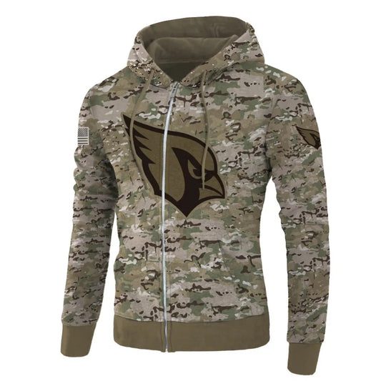 Arizona Cardinals Hoodie 3D army style for fans