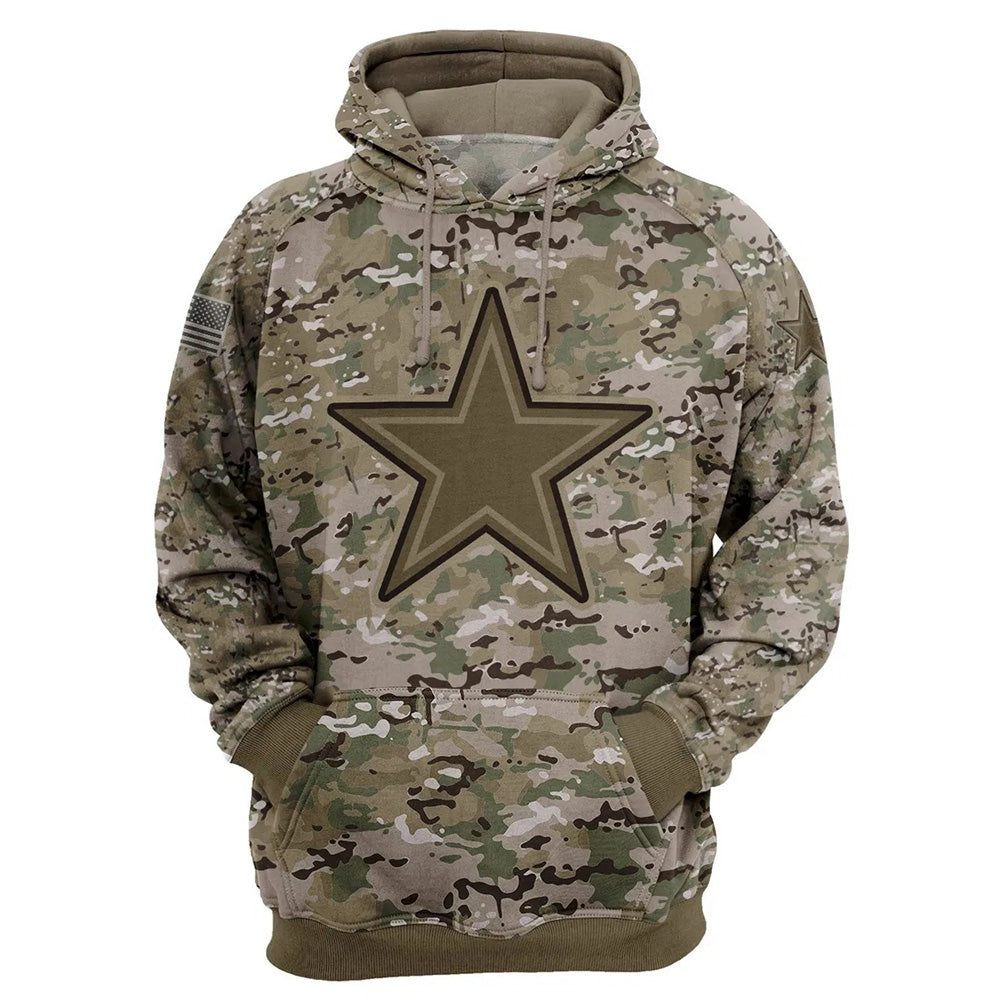 Dallas Cowboys Hoodie 3D army style for fans – Gearsportshop