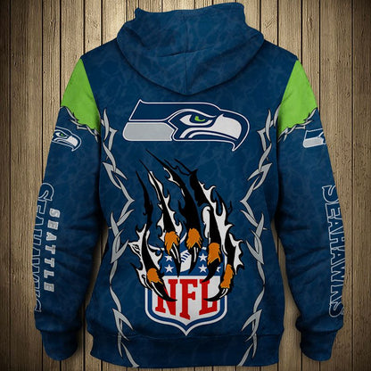 Seattle Seahawks Hoodie 3D Style monster claws