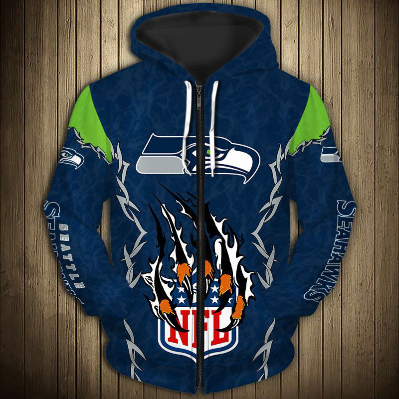 Seattle Seahawks Hoodie 3D Style monster claws