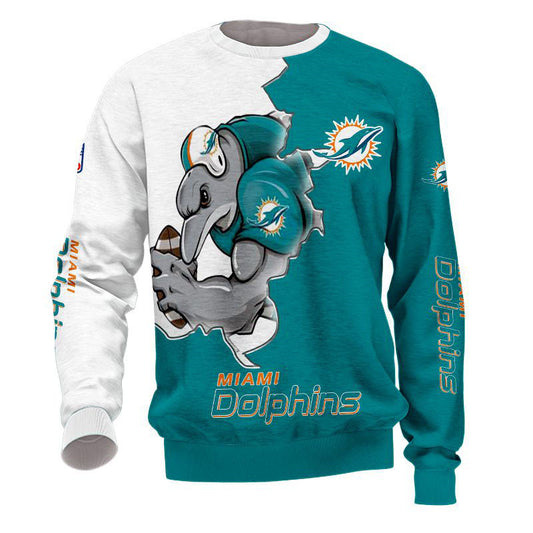 Miami Dolphins Sweatshirt 3D Style Mascot