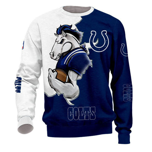 Indianapolis Colts Sweatshirt 3D Style Mascot 