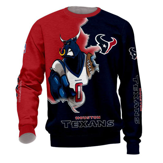 Houston Texans Sweatshirt 3D Style Mascot