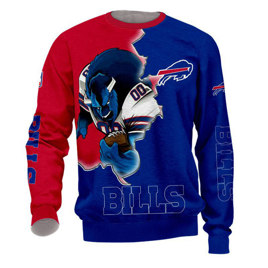 Buffalo Bills Sweatshirt 3D Style Mascot