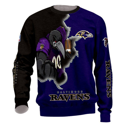 Baltimore Ravens Sweatshirt 3D Style Mascot