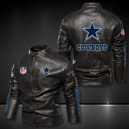 Dallas Cowboys Leather Jackets gift for motorcycle fans
