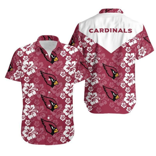 Arizona Cardinals Hawaiian Shirt TROPICAL FLOWERS