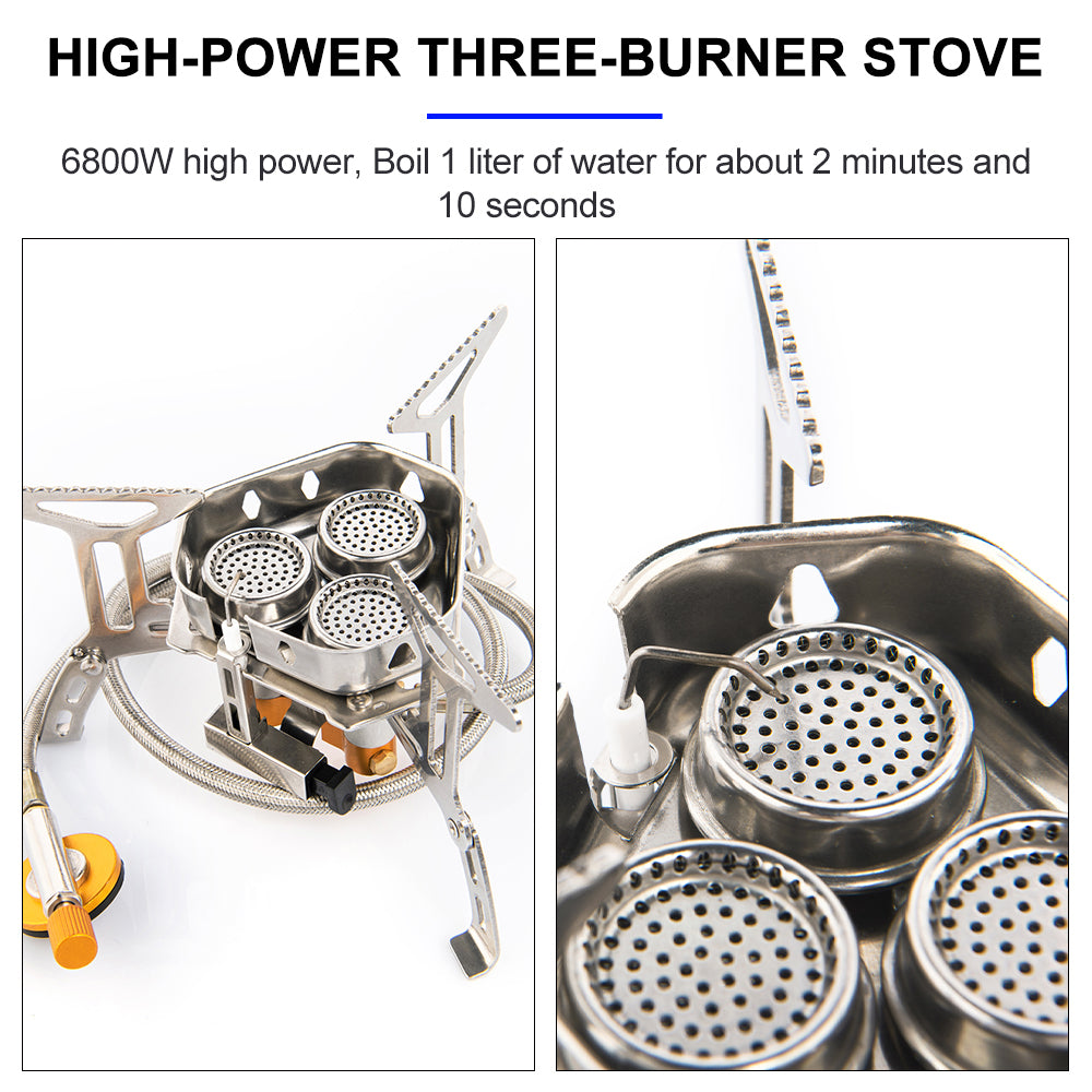 Outdoor Picnic Stove Windproof Portable Foldable Camping Gas for Cooking Travel