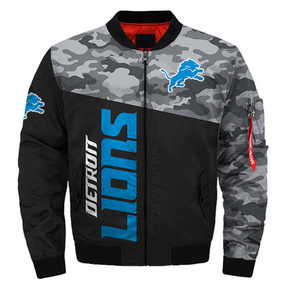 Detroit Lions bomber jacket camouflage