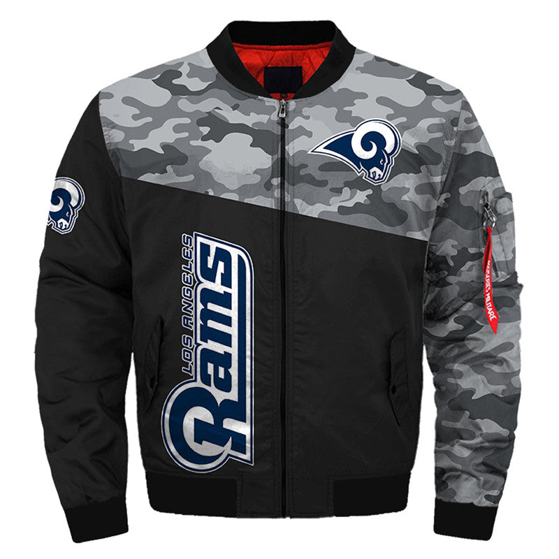 Los Angeles Rams bomber jacket camouflage