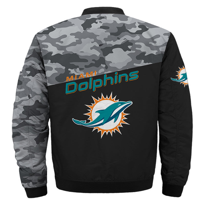 Miami Dolphins bomber jacket camouflage