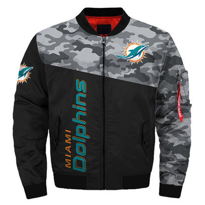 Miami Dolphins bomber jacket camouflage