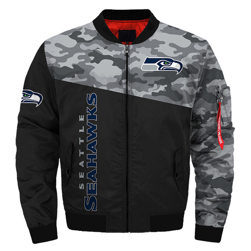 Seattle Seahawks bomber jacket camouflage