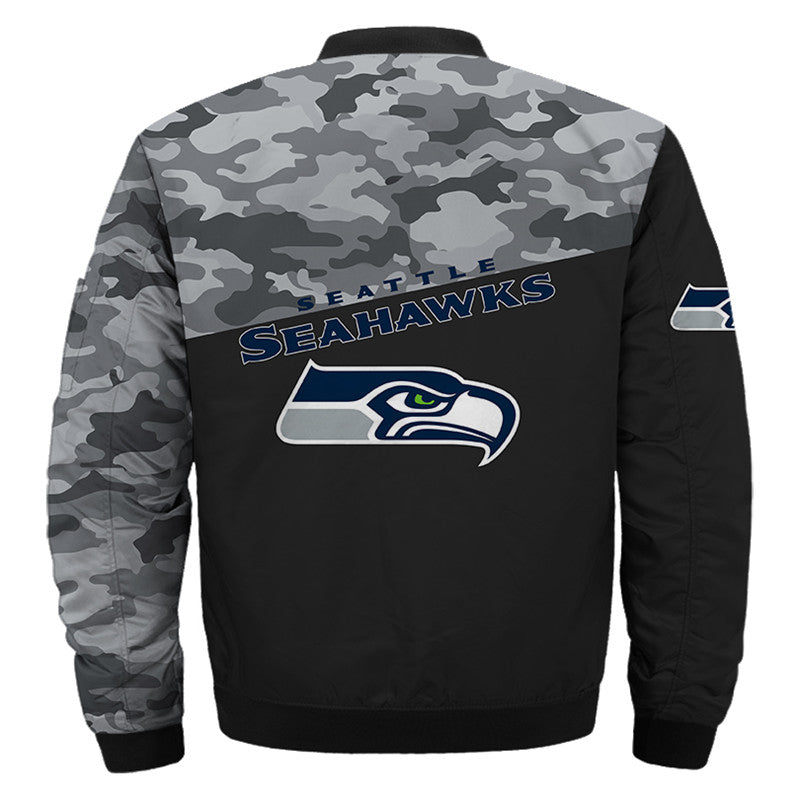 Seattle Seahawks bomber jacket camouflage