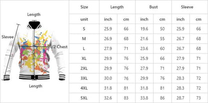 Size Chart Baltimore Ravens Varsity jackets