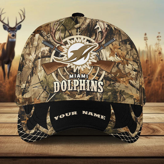 Miami Dolphins Baseball Caps hunter style Custom Name