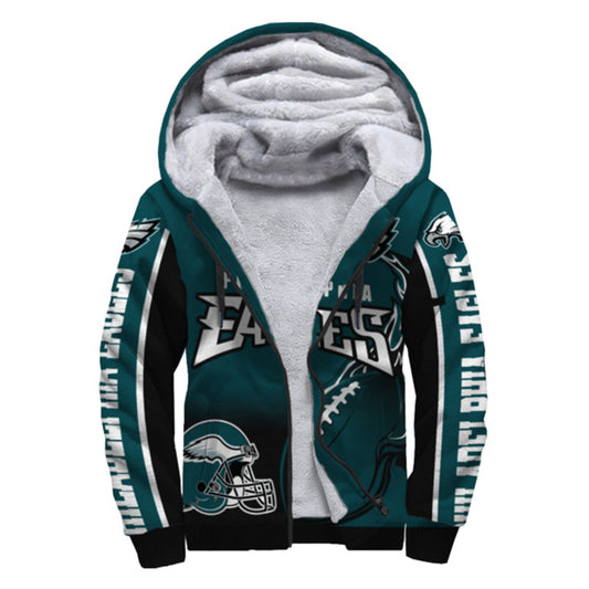 Philadelphia Eagles Fleece Jacket Style Fire ball for fans