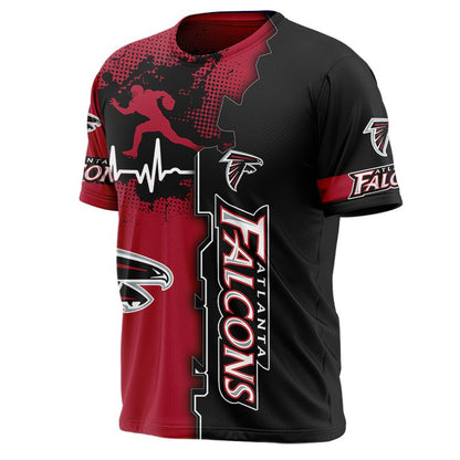 Atlanta Falcons T-shirt 3D heartbeat