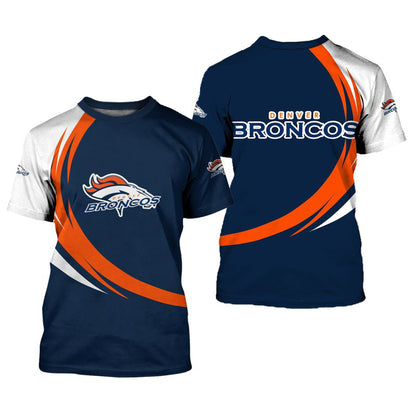 Denver Broncos T-shirt 3D Style curve