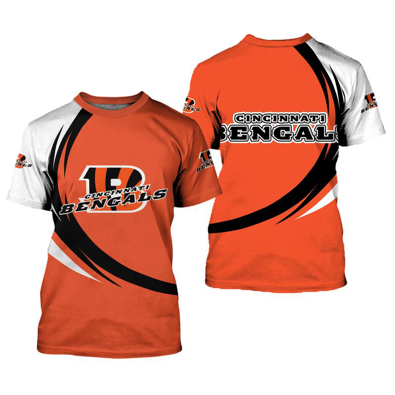 Cincinnati Bengals T-shirt 3D Style curve