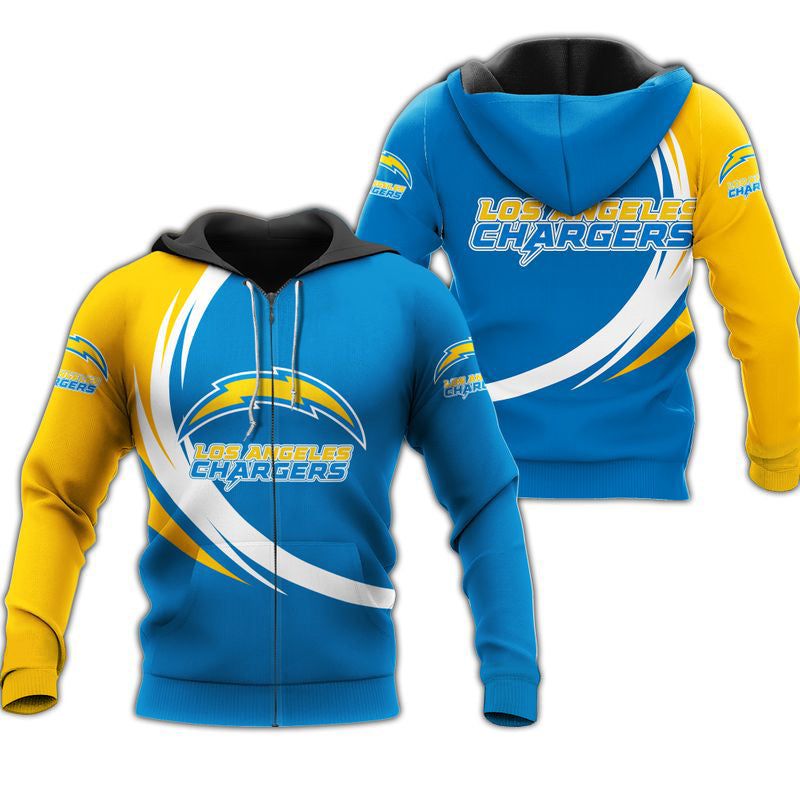 Los Angeles Chargers Hoodie 3D Style curve 