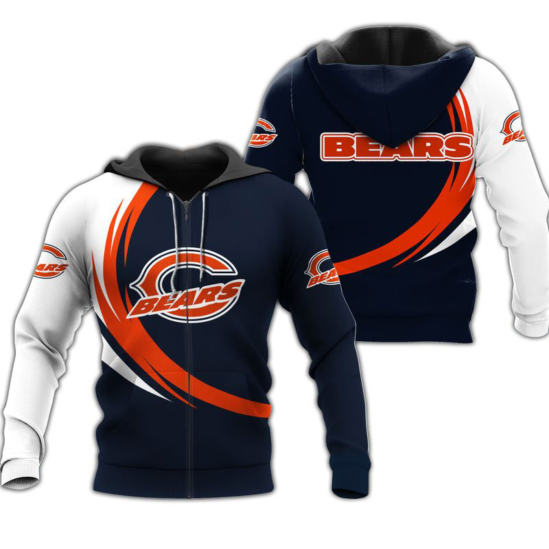 Chicago Bears Hoodie 3D Style curve