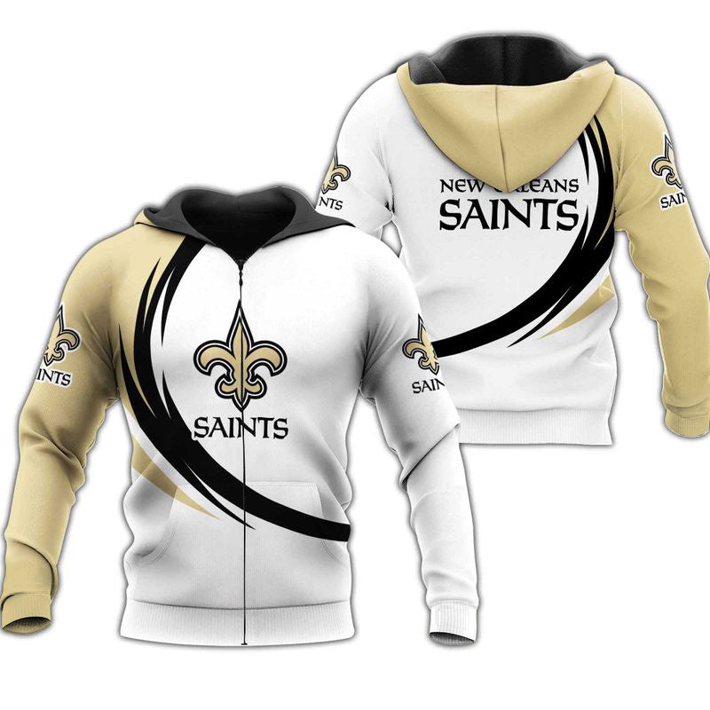 New Orleans Saints Hoodie 3D Style curve