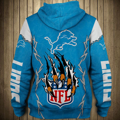 Detroit Lions Hoodie 3D Style monster claws