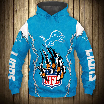 Detroit Lions Hoodie 3D Style monster claws