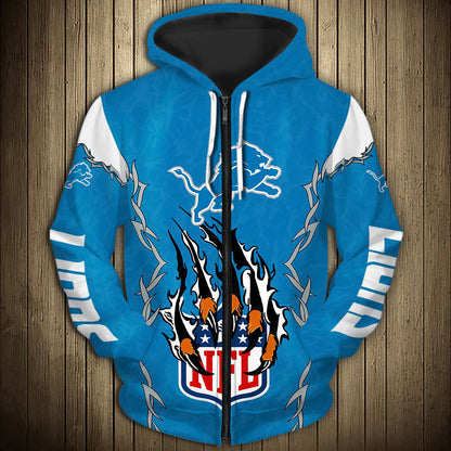 Detroit Lions Hoodie 3D Style monster claws