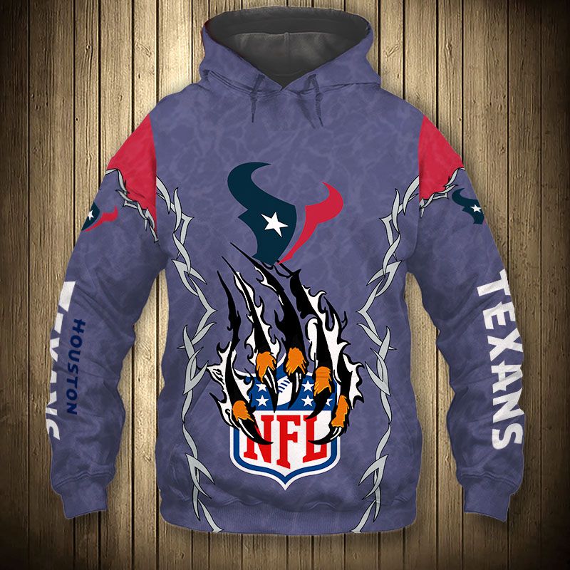 Houston Texans Hoodie 3D Style monster claws