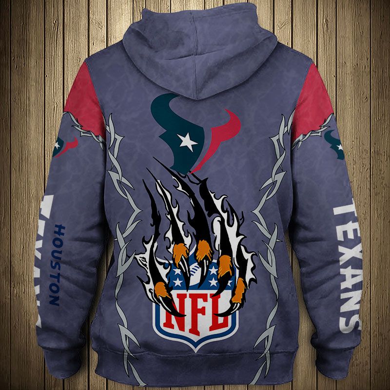 Houston Texans Hoodie 3D Style monster claws