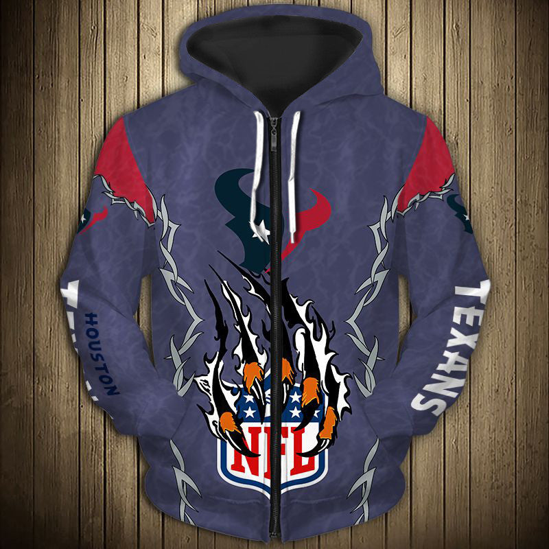 Houston Texans Hoodie 3D Style monster claws