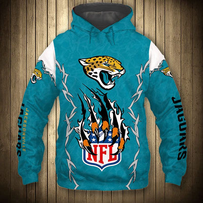 Jacksonville Jaguars Hoodie 3D Style monster claws