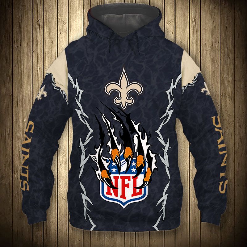 New Orleans Saints Hoodie 3D Style monster claws