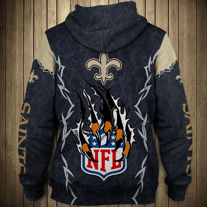 New Orleans Saints Hoodie 3D Style monster claws