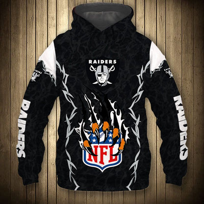 Las Vegas Raiders Hoodie 3D Style monster claws 