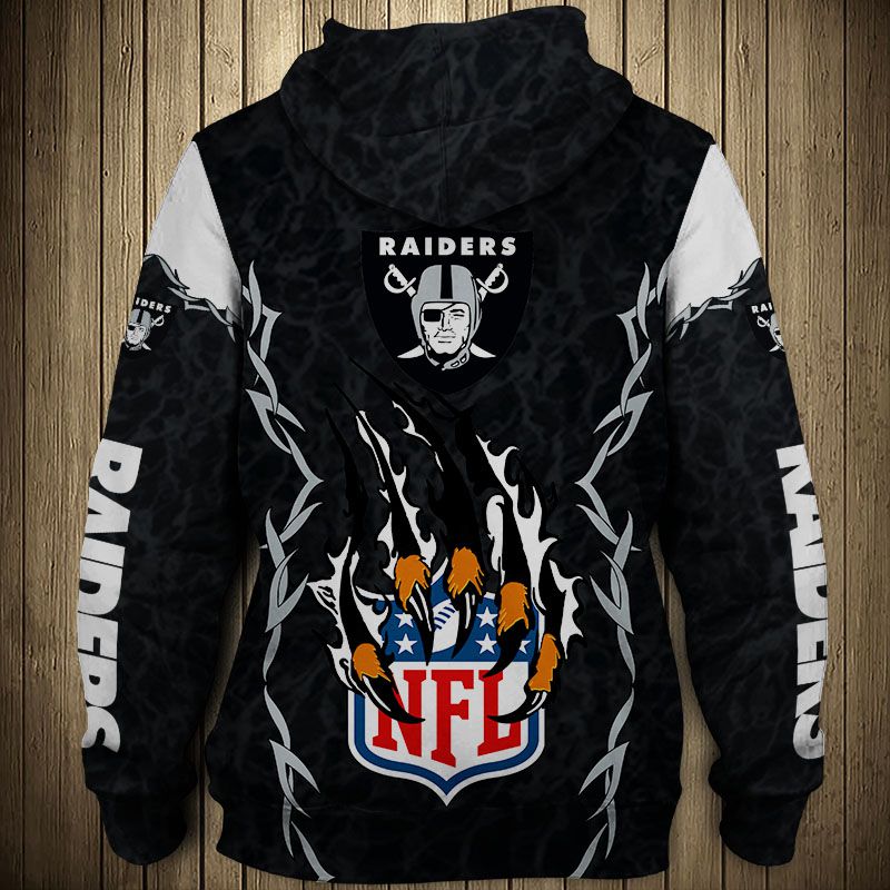 Las Vegas Raiders Hoodie 3D Style monster claws 