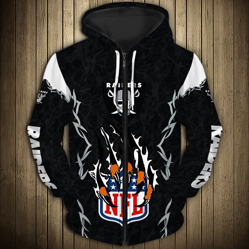 Las Vegas Raiders Hoodie 3D Style monster claws 