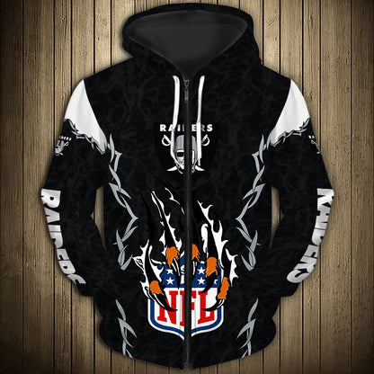 Las Vegas Raiders Hoodie 3D Style monster claws 