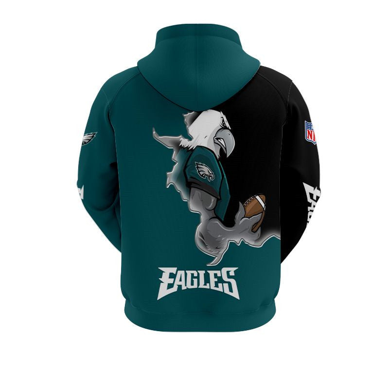 Philadelphia Eagles Hoodie 3D Style Mascot