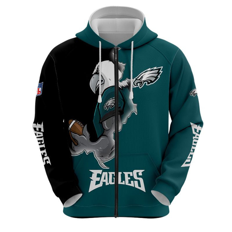 Philadelphia Eagles Hoodie 3D Style Mascot