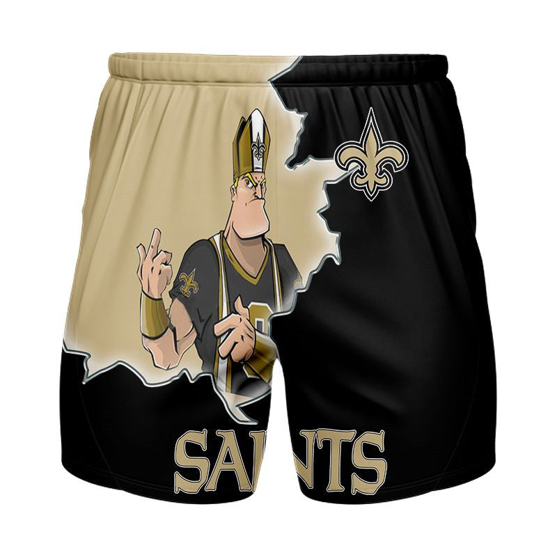 New Orleans Saints Shorts 3D Mascot