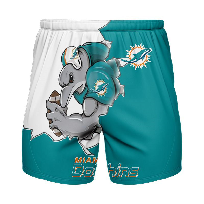  Miami Dolphins Shorts 3D Mascot