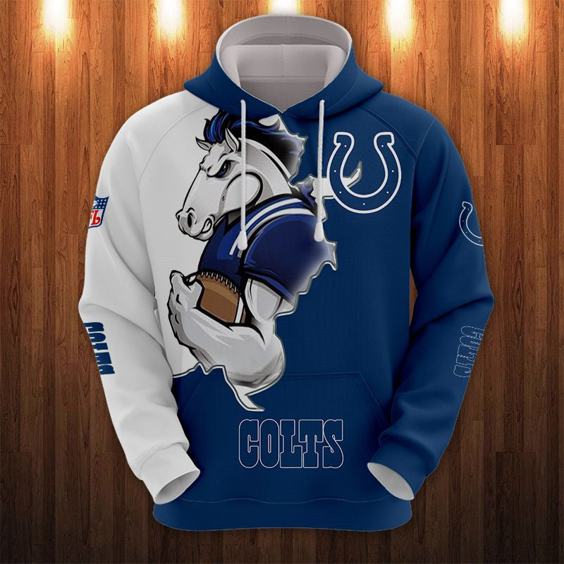 Indianapolis Colts Hoodie 3D Style Mascot 