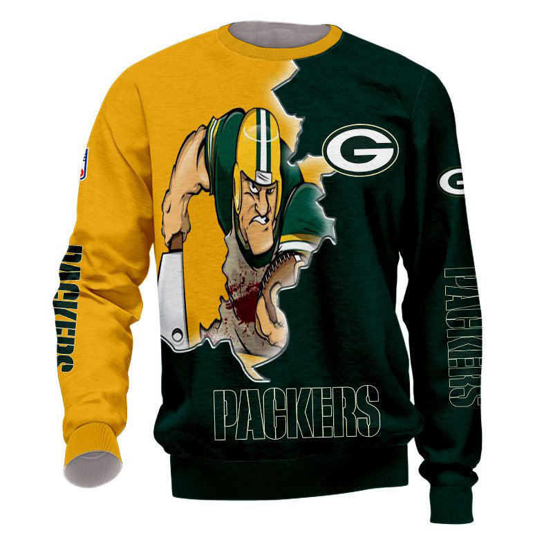 Green Bay Packers Sweatshirt 3D Style Mascot