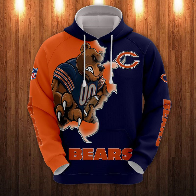 Chicago Bears Hoodie 3D Style Mascot 