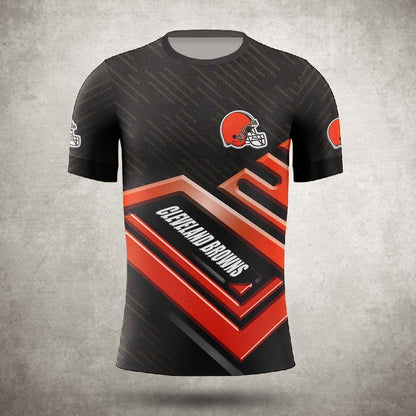 Cleveland Browns T-shirt 3D Style warrior for fans