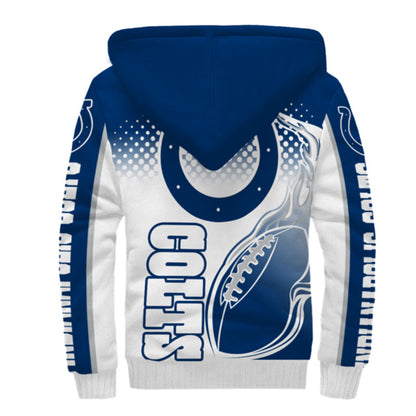 Indianapolis Colts Fleece Jacket Style Fire ball