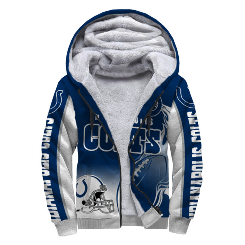 Indianapolis Colts Fleece Jacket Style Fire ball